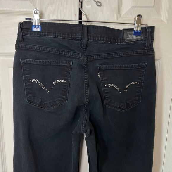 Levi's 512 Perfectly Slimming Bootcut Denim Jeans Black 12 M - Picture 2 of 13